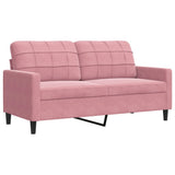 Vidaxl tweezitsbank 140 cm fluweel roze