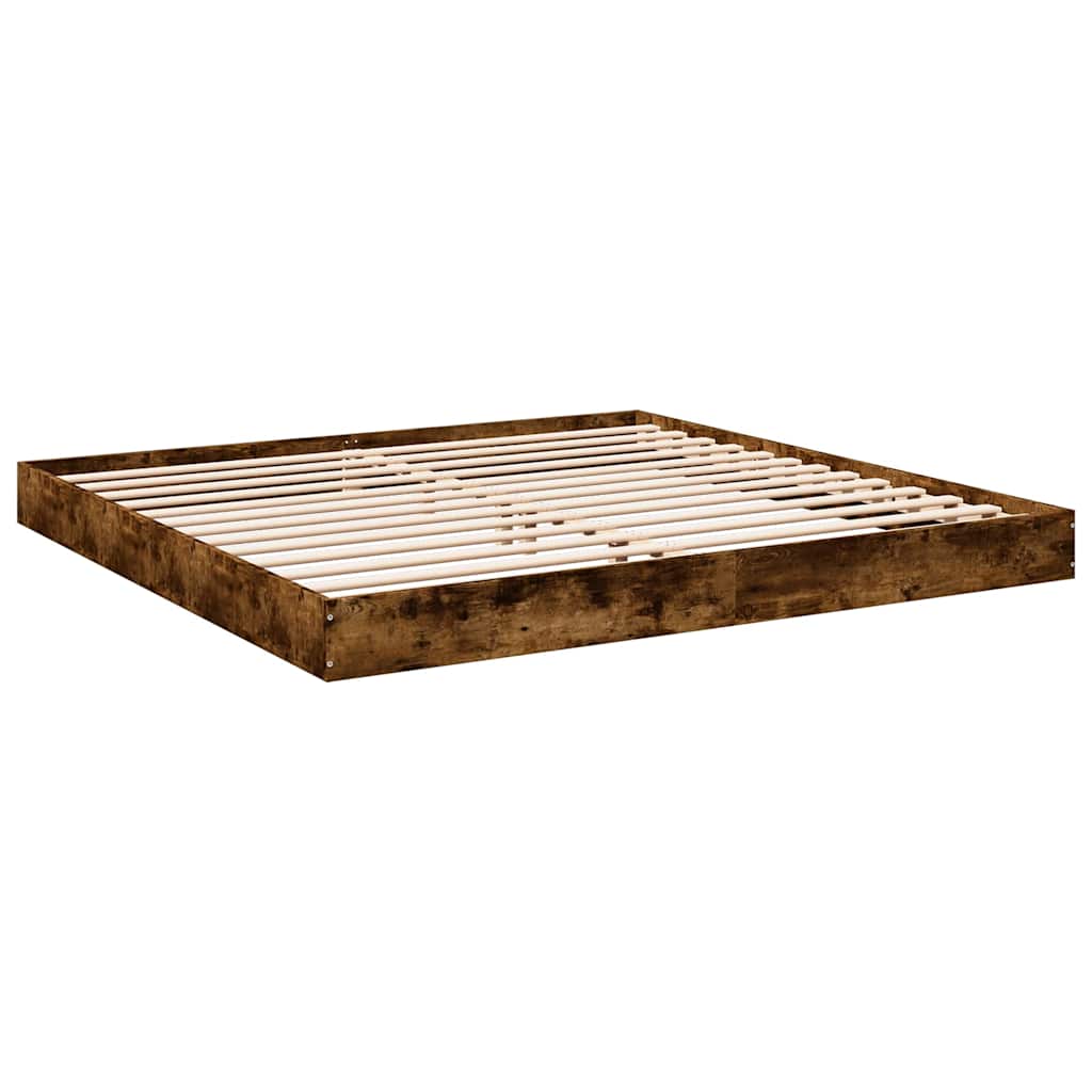 Vidaxl bedframe zonder matras hout gerookt eikenkleurig 180x200 cm