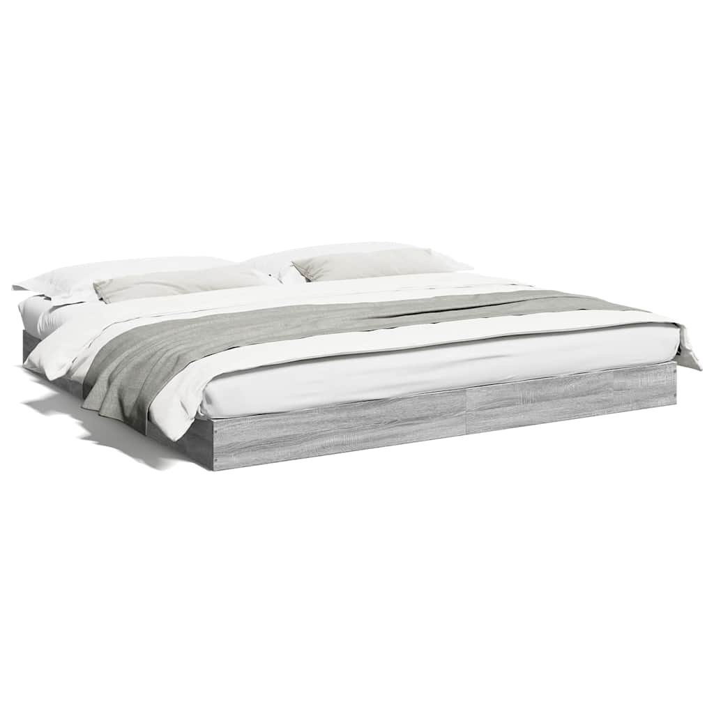 Vidaxl bedframe zonder matras 180x200 cm spaanplaat grijs sonoma