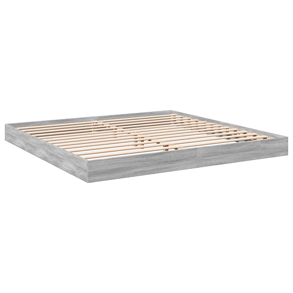Vidaxl bedframe zonder matras 180x200 cm spaanplaat grijs sonoma