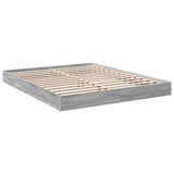 Vidaxl bedframe zonder matras 160x200 cm spaanplaat grijs sonoma
