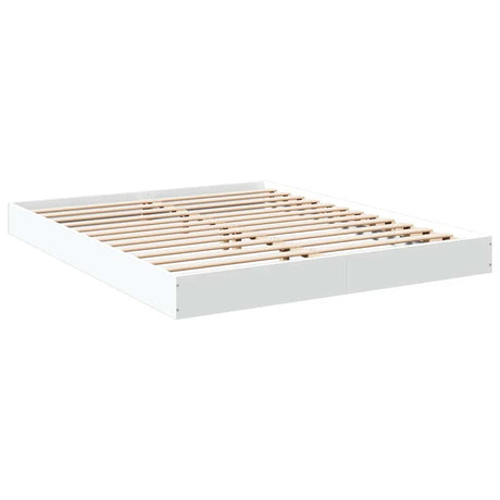 Vidaxl bedframe bewerkt hout wit 150x200 cm