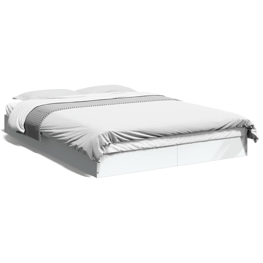 Vidaxl bedframe bewerkt hout wit 140x200 cm