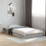 Vidaxl bedframe bewerkt hout grijs sonoma eikenkleurig 75x190 cm