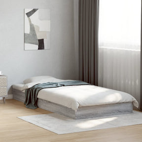 Vidaxl bedframe bewerkt hout grijs sonoma eikenkleurig 75x190 cm