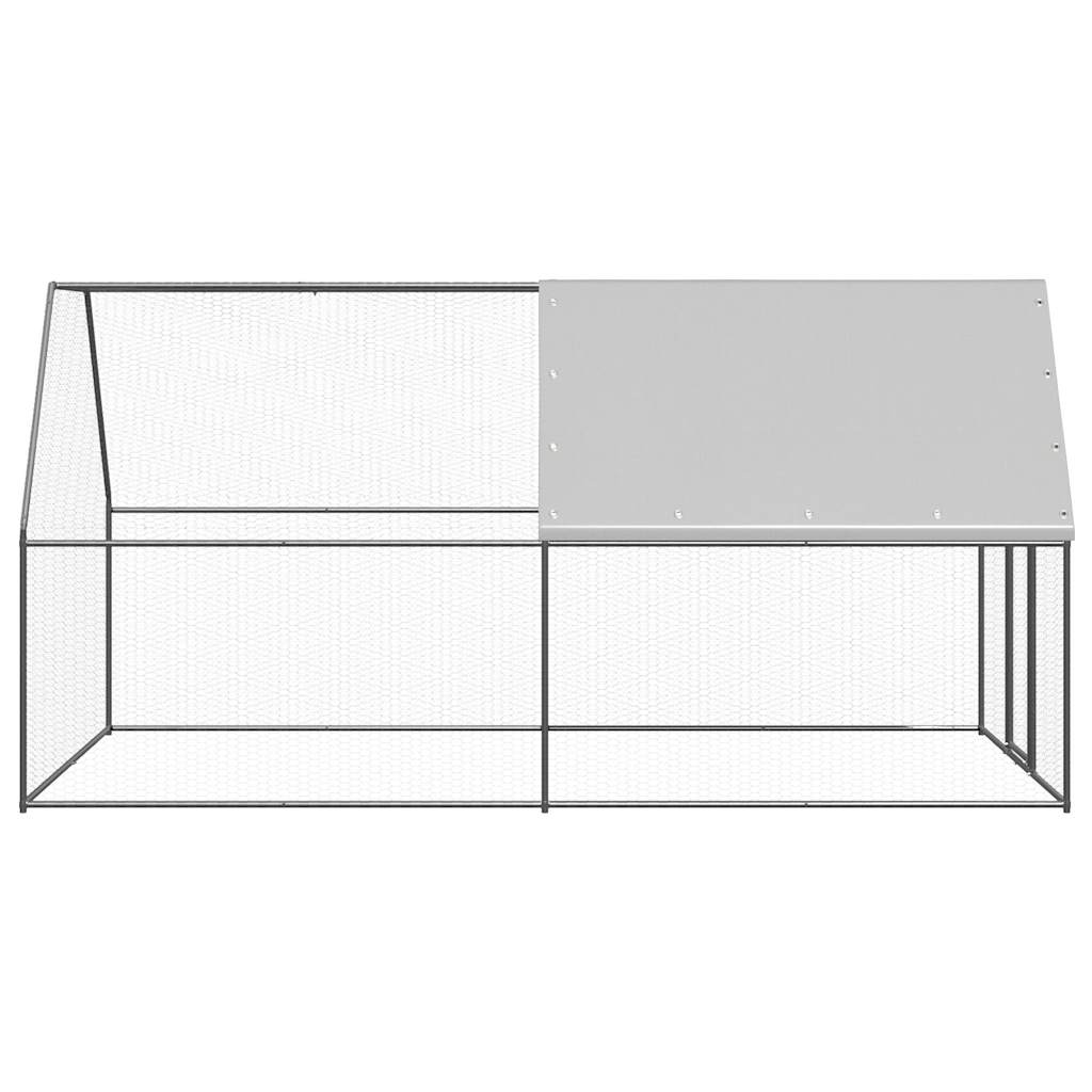 Vidaxl Chicken Coop 2x4x2 M galvanisert stål