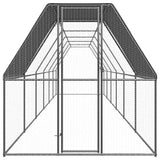 Vidaxl Chicken Coop 2x12x2 M Galvanized Steel