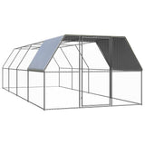 Vidaxl Chicken Coop 3x8x2 M galvanisert stål