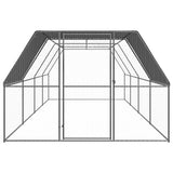 Vidaxl Chicken Coop 3x8x2 M galvanisert stål