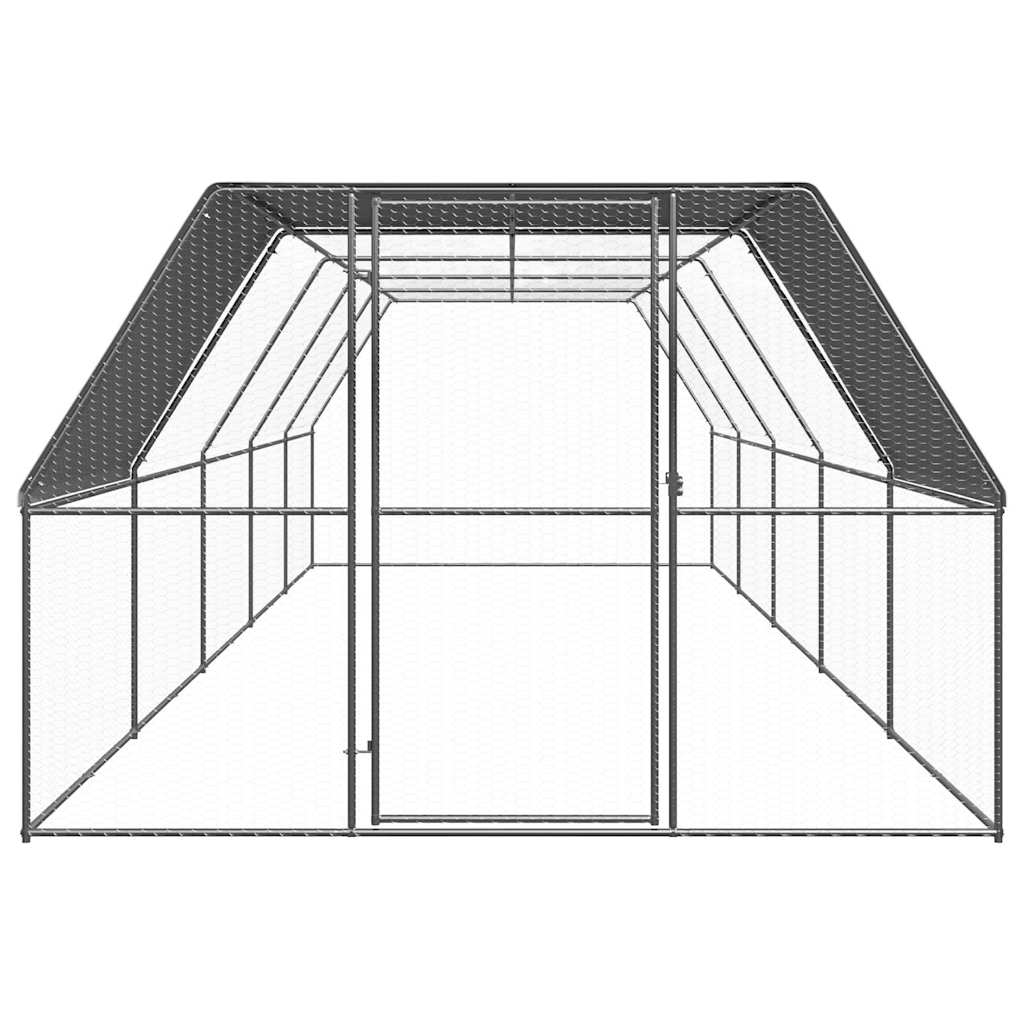 Vidaxl Chicken Coop 3x10x2 M galvanisert stål