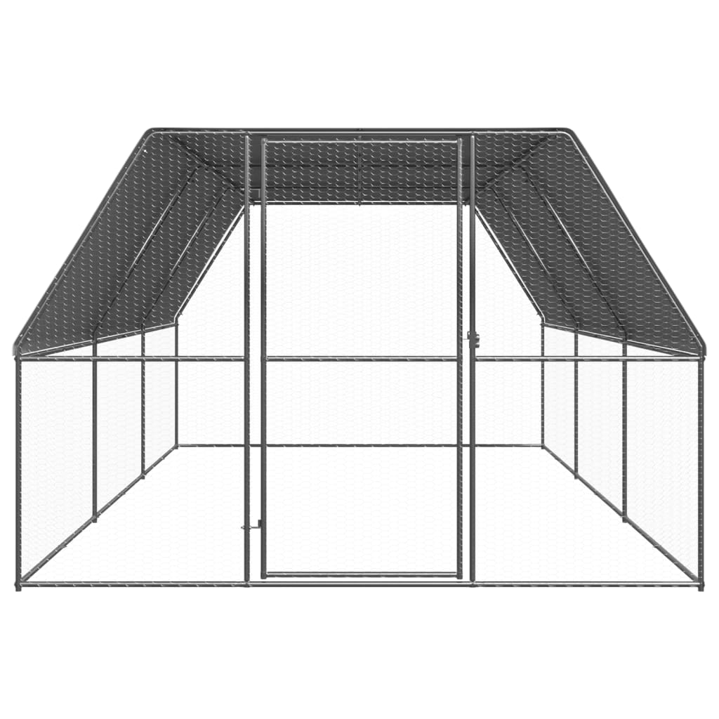 Vidaxl Chicken Coop 3x6x2 M Galvanized Steel