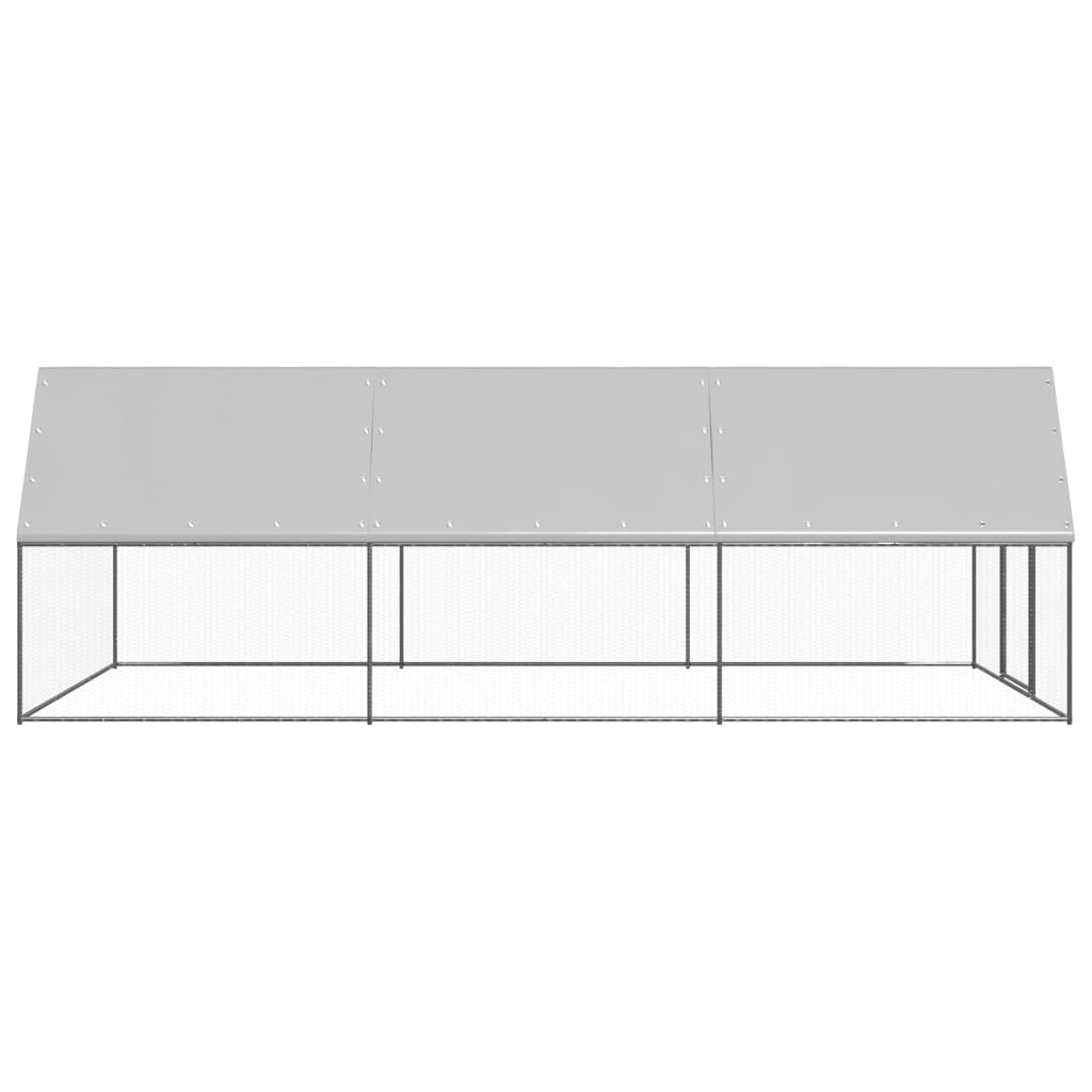 Vidaxl Chicken Coop 3x6x2 M Galvanized Steel