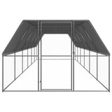 Vidaxl Chicken Coop 3x12x2 M Galvanized Steel