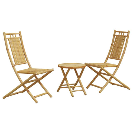 Vidaxl 3-delige bistroset bamboe