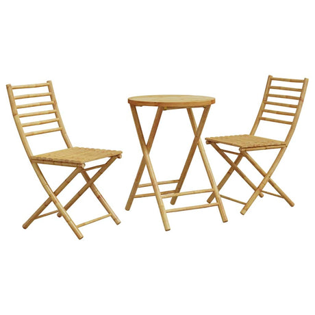 Vidaxl 3-delige bistroset bamboe