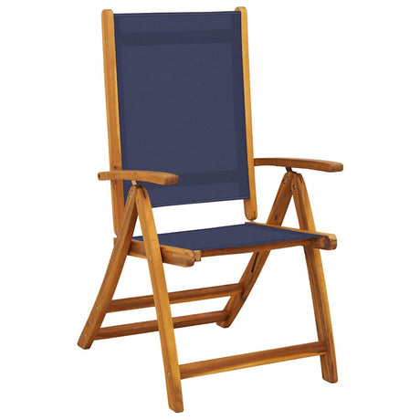 Vidaxl klapstoelen 4 stuks van massief acaciahout en textilene