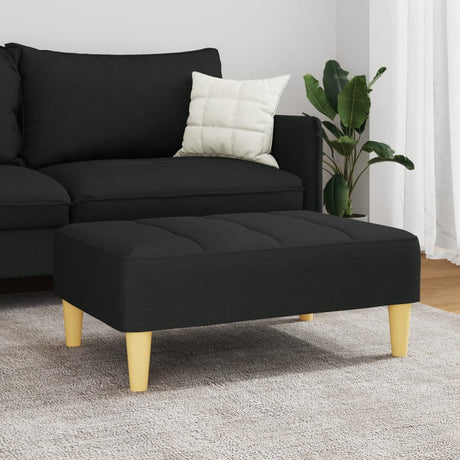 Vidaxl voetenbank 77x55x31 cm stof zwart