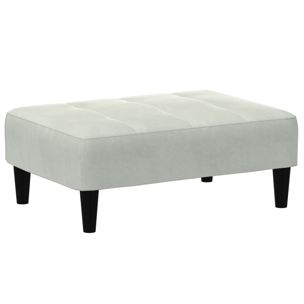 Vidaxl voetenbank 77x55x31 cm fluweel lichtgrijs