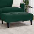 Vidaxl voetenbank 77x55x31 cm fluweel donkergroen