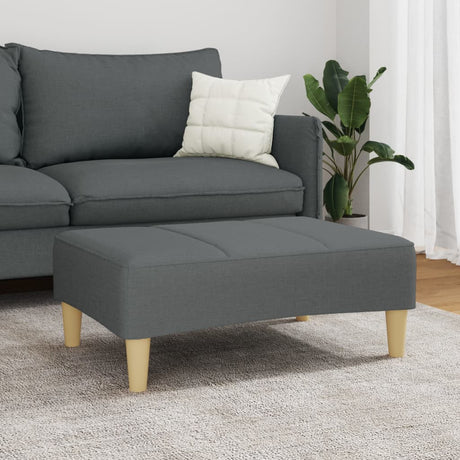 Vidaxl voetenbank 77x55x31 cm stof donkergrijs
