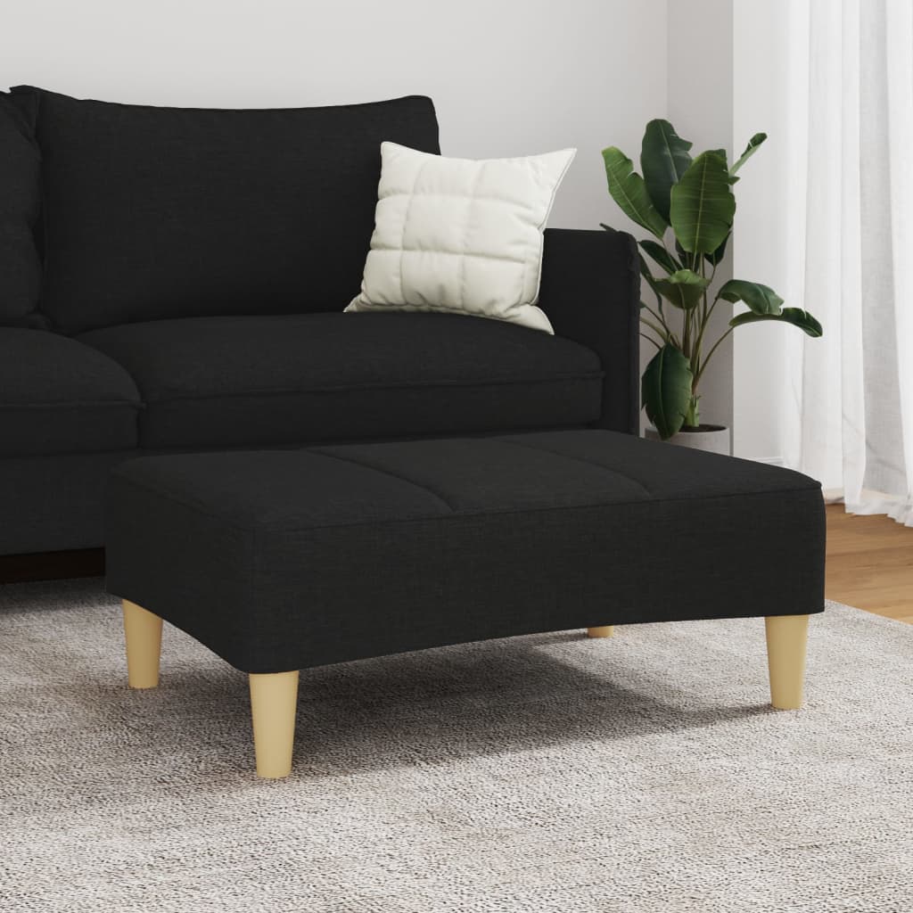 Vidaxl voetenbank 77x55x31 cm stof zwart