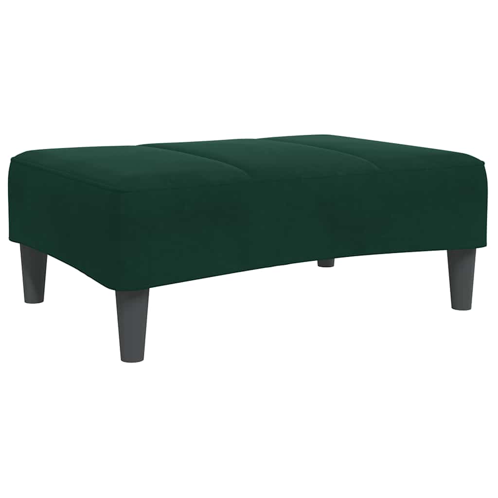 Vidaxl voetenbank 77x55x31 cm fluweel donkergroen