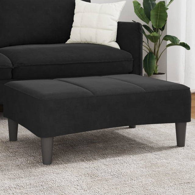 Vidaxl voetenbank 77x55x31 cm fluweel zwart