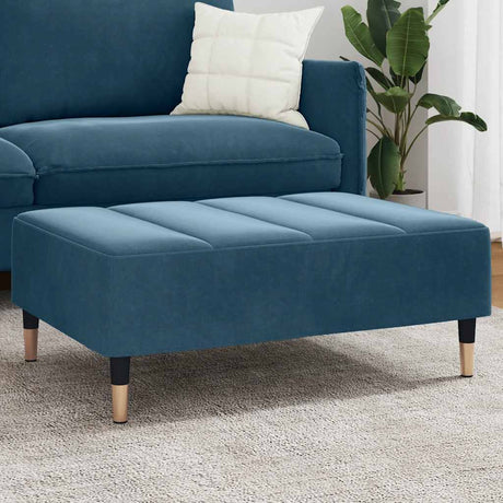 Vidaxl voetenbank 77x55x31 cm fluweel blauw