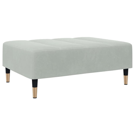 Vidaxl voetenbank 77x55x31 cm fluweel lichtgrijs