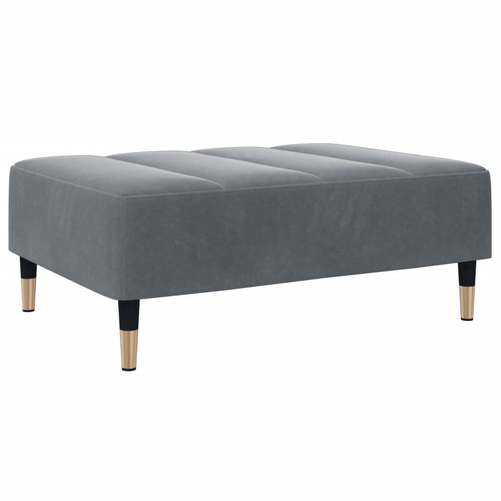 Vidaxl voetenbank 77x55x31 cm fluweel donkergrijs