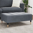 Vidaxl voetenbank 77x55x31 cm fluweel donkergrijs