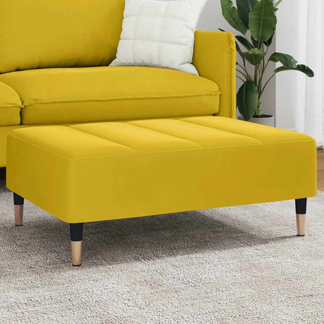 Vidaxl voetenbank 77x55x31 cm fluweel geel