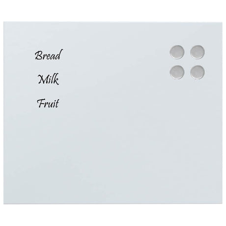 Vidaxl magneetbord voor aan de wand 60x50 cm gehard glas wit