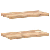 Vidaxl wandschappen 2 st zwevend 40x20x2 cm onbehandeld acaciahout