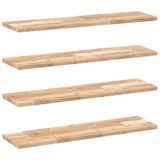 Vidaxl wandschappen 4 st zwevend 100x20x2 cm onbehandeld acaciahout