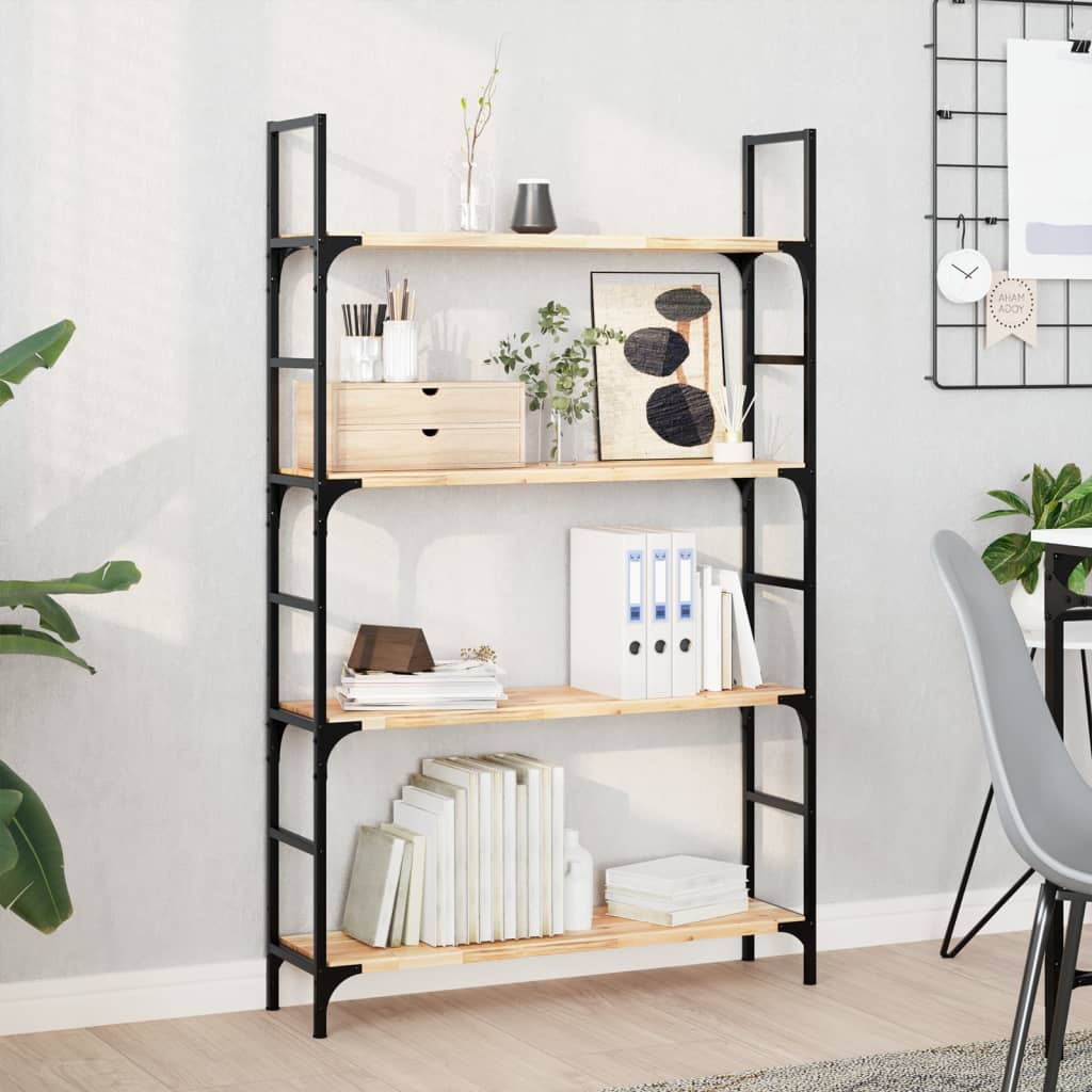 Vidaxl wandschappen 4 st zwevend 100x20x2 cm onbehandeld acaciahout