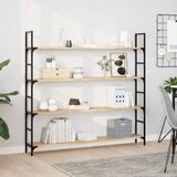 Vidaxl wandschappen 4 st zwevend 120x20x2 cm onbehandeld acaciahout
