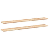 Vidaxl wandschappen 2 st zwevend 140x20x2 cm onbehandeld acaciahout