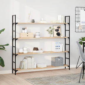 Vidaxl wandschappen 2 st zwevend 140x20x2 cm onbehandeld acaciahout