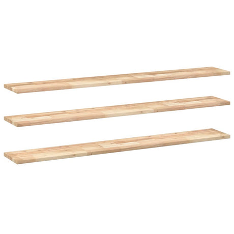 Vidaxl wandschappen 3 st zwevend 160x20x2 cm onbehandeld acaciahout