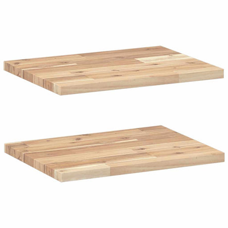 Vidaxl wandschappen 2 st zwevend 40x30x2 cm onbehandeld acaciahout