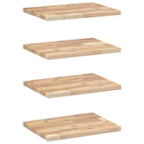 Vidaxl wandschappen 4 st zwevend 40x30x2 cm onbehandeld acaciahout