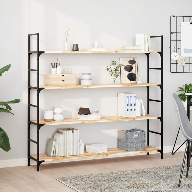 Vidaxl wandschappen 3 st zwevend 140x30x2 cm onbehandeld acaciahout