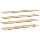 Vidaxl wandschappen 4 st zwevend 160x30x2 cm onbehandeld acaciahout