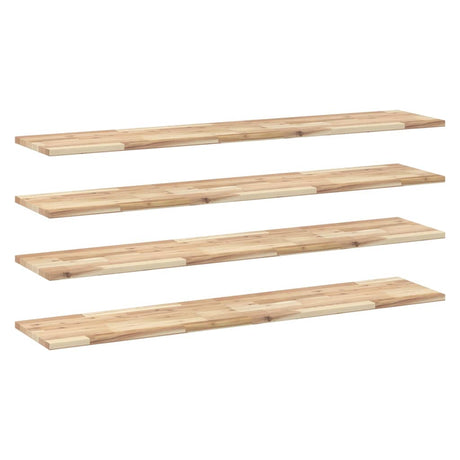 Vidaxl wandschappen 4 st zwevend 160x30x2 cm onbehandeld acaciahout