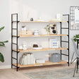Vidaxl wandschappen 2 st zwevend 120x40x2 cm onbehandeld acaciahout