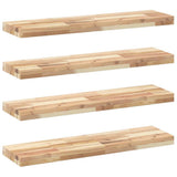 Vidaxl wandschappen 4 st zwevend 100x20x4 cm onbehandeld acaciahout