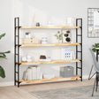 Vidaxl wandschappen 2 st zwevend 120x20x4 cm onbehandeld acaciahout