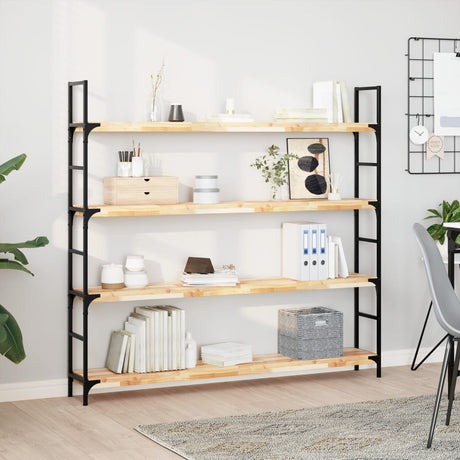 Vidaxl wandschappen 4 st zwevend 120x20x4 cm onbehandeld acaciahout