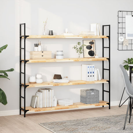 Vidaxl wandschappen 2 st zwevend 140x20x4 cm onbehandeld acaciahout